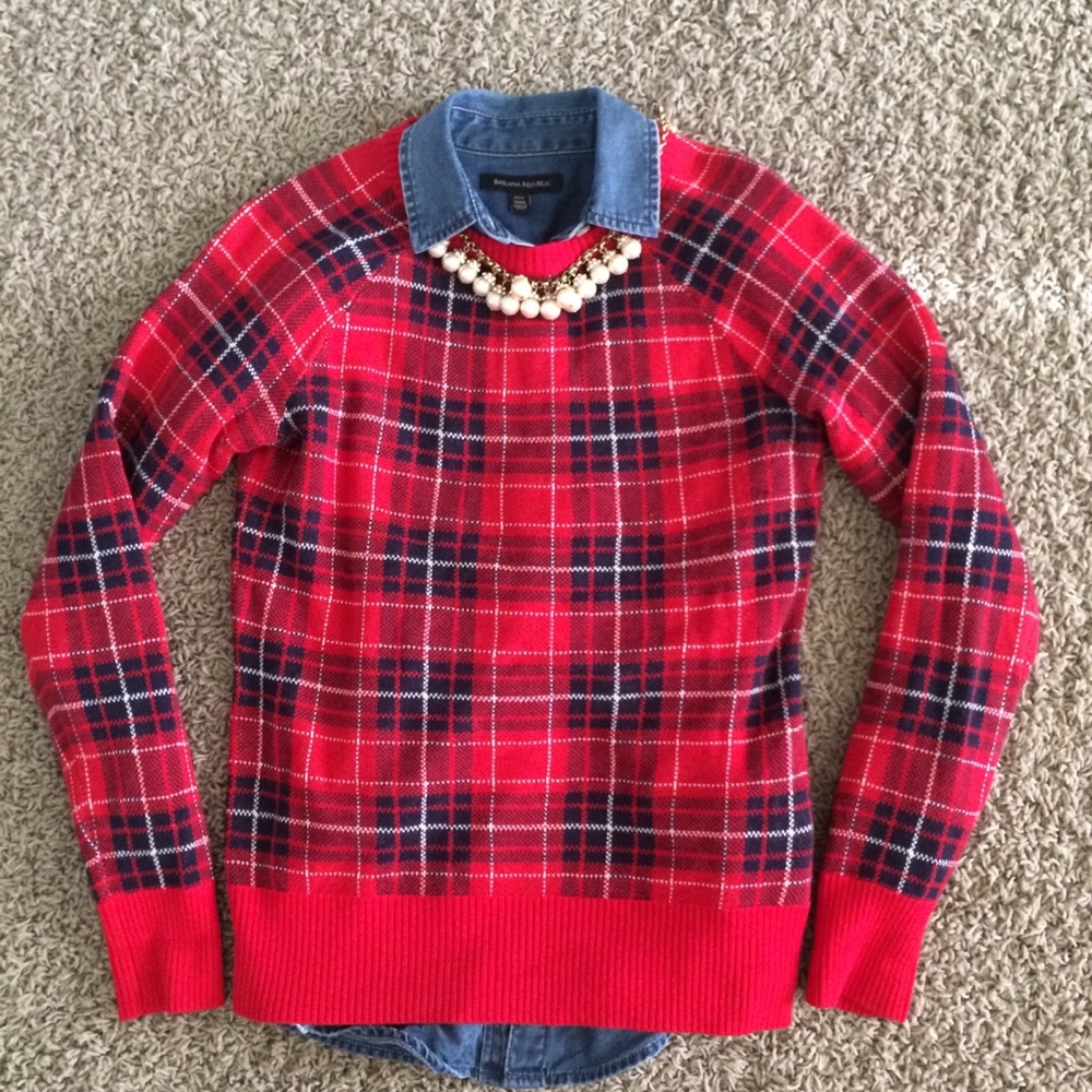 Plaid sweater